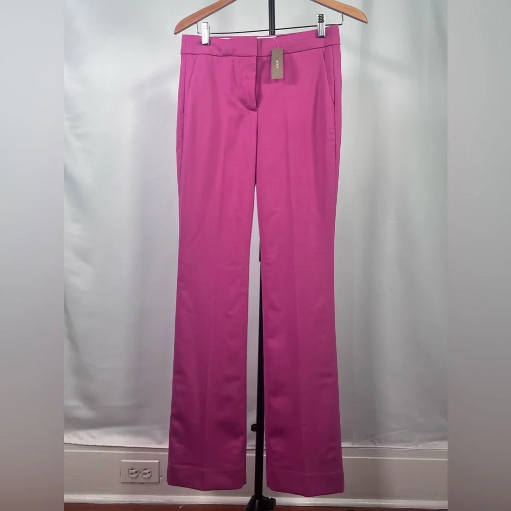 NWT J Crew Willa full-length flare pant in Italian city wool size 2 BK267 - Picture 4 of 6